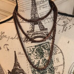 Bronze 3 in 1 beaded necklace